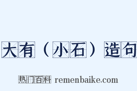 大有（小石）造句是什么意思的图片